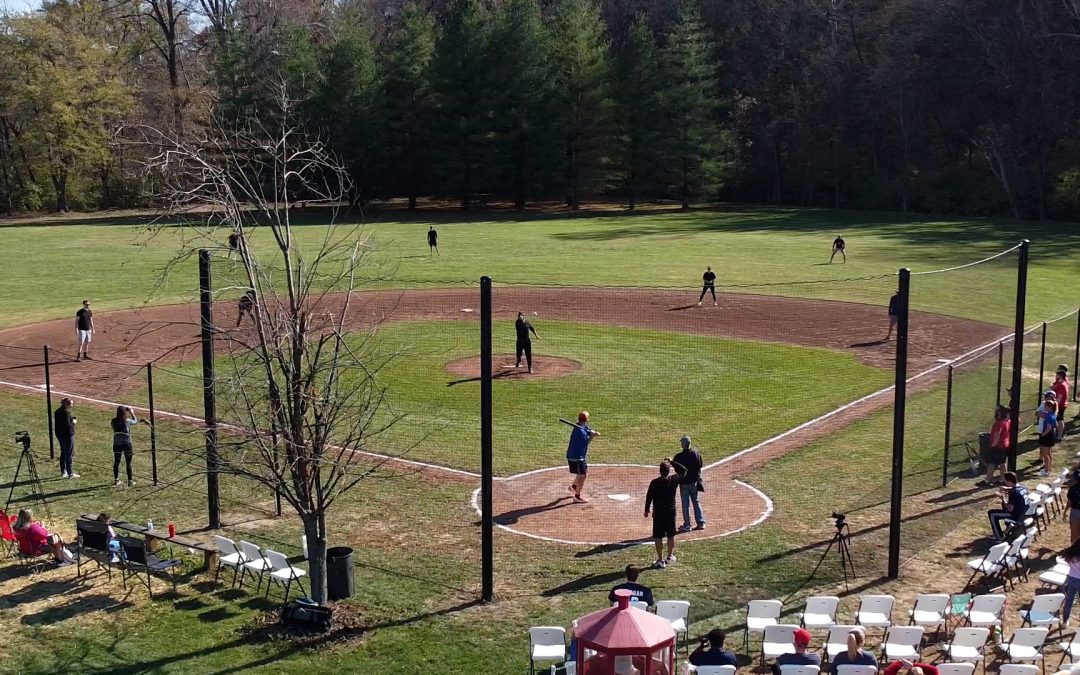 Opening Day for the Arndt family MLB-style backyard ballfield!